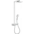 Душевая система Hansgrohe Raindance Select E 300 2jet Showerpipe 27128400, белый/хром Душевая система Hansgrohe Raindance Select E 300 2jet Showerpipe 27128400, белый/хром