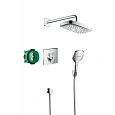 Душевая система Hansgrohe ShowerSelect, хром 27296000 скрытого монтажа с термостатом Душевая система Hansgrohe ShowerSelect, хром 27296000 скрытого монтажа с термостатом