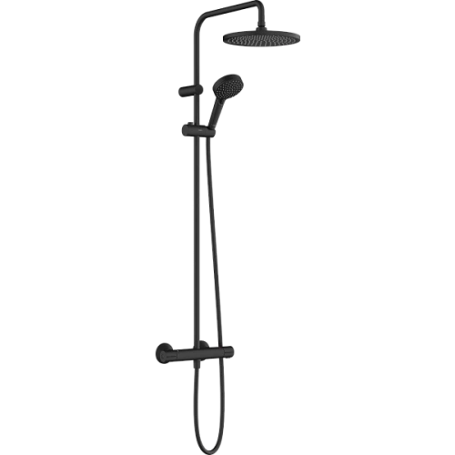 Душевая система Hansgrohe Vernis Blend Showerpipe 240 1jet с термостатом 26426670, матовый черный Душевая система Hansgrohe Vernis Blend Showerpipe 240 1jet с термостатом 26426670, матовый черный