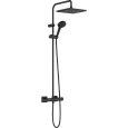 Душевая система Hansgrohe Vernis Shape Showerpipe 240 1jet с термостатом 26429670, матовый черный Душевая система Hansgrohe Vernis Shape Showerpipe 240 1jet с термостатом 26429670, матовый черный