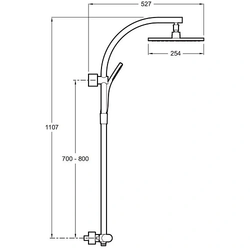 Душевая система Jacob Delafon EO E11715-CP Душевая система Jacob Delafon EO E11715-CP