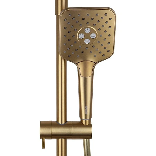 Душевая система Kaiser Serio 05382-3 с термостатом Шлифованное золото Душевая система Kaiser Serio 05382-3 с термостатом Шлифованное золото