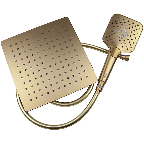 Душевая система Kaiser Serio 05382-3 с термостатом Шлифованное золото Душевая система Kaiser Serio 05382-3 с термостатом Шлифованное золото