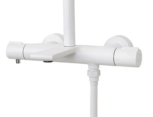 Душевая система Kaiser Serio 05382-4 с термостатом белый матовый Душевая система Kaiser Serio 05382-4 с термостатом белый матовый