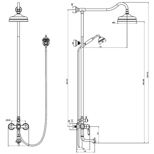 Душевая система Lemark Villa LM4862C, хром Душевая система Lemark Villa LM4862C, хром