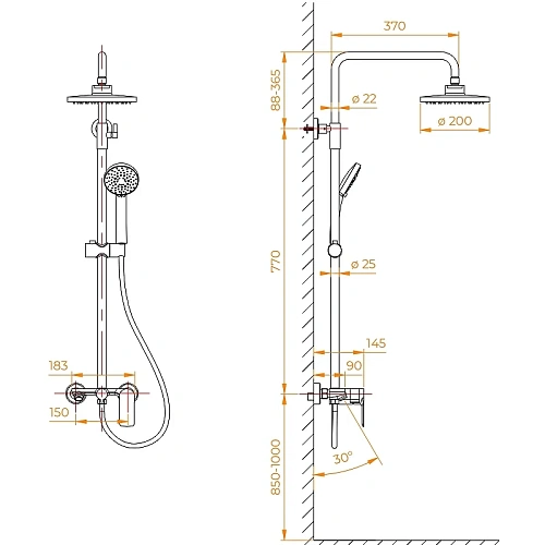 Душевая система RGW Shower Panels SP-26 хром Душевая система RGW Shower Panels SP-26 хром