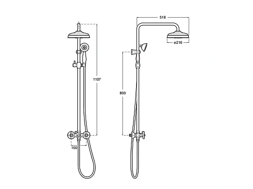 Душевая система Roca Carmen 5A974BC00 Душевая система Roca Carmen 5A974BC00