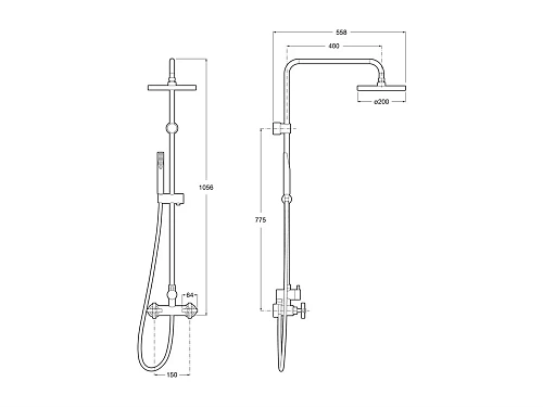 Душевая система Roca Loft 5A9743C00 Душевая система Roca Loft 5A9743C00