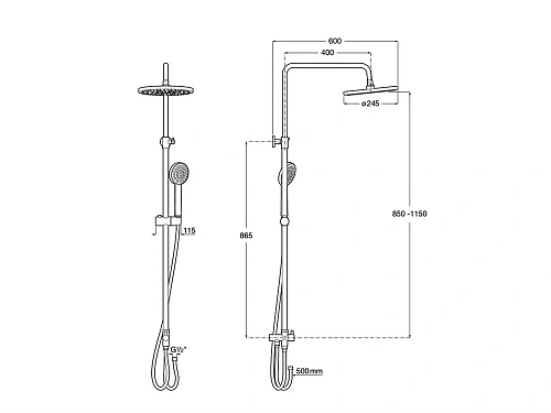 Душевая система Roca Victoria Connect Plus 5B9M61C00 Душевая система Roca Victoria Connect Plus 5B9M61C00