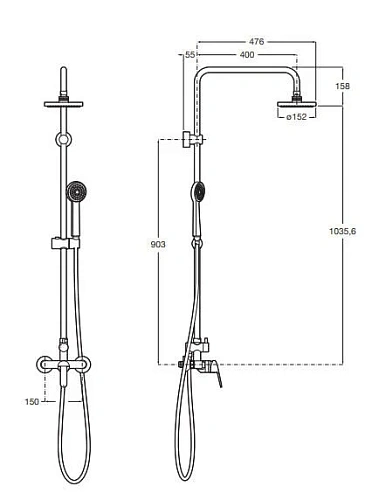 Душевая система Roca Victoria Eco 5A9B25C00 Душевая система Roca Victoria Eco 5A9B25C00