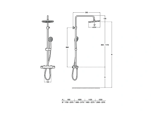 Душевая система Roca Victoria-T 5A2C18C00 Душевая система Roca Victoria-T 5A2C18C00