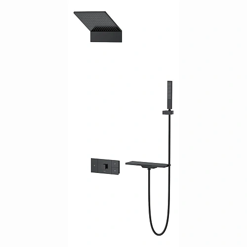 Душевая система Vincea Futura VSFW-2F11TMB термостатический встраиваемая, 3 режима, черный Душевая система Vincea Futura VSFW-2F11TMB термостатический встраиваемая, 3 режима, черный