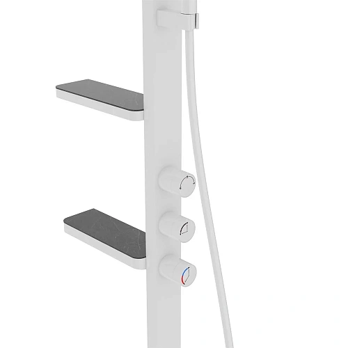 Душевая система Vincea Inspire VSFS-3I11W с изливом, 30см верх душ, белый Душевая система Vincea Inspire VSFS-3I11W с изливом, 30см верх душ, белый