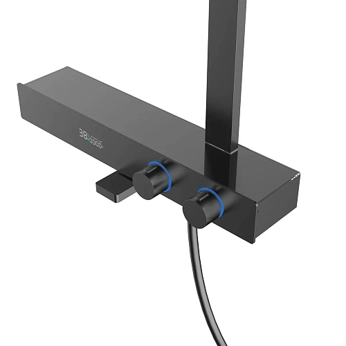 Душевая система Vincea Inspire VSFS-3I13TGM термостатическая с изливом, вороненая сталь Душевая система Vincea Inspire VSFS-3I13TGM термостатическая с изливом, вороненая сталь