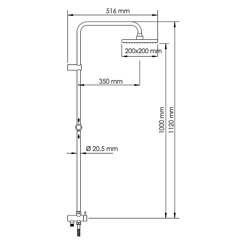 Душевая система WasserKRAFT A041 темная бронза Душевая система WasserKRAFT A041 темная бронза