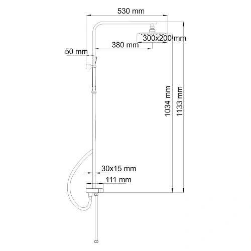 Душевая система WasserKRAFT A042 хром Душевая система WasserKRAFT A042 хром