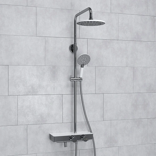 Душевая система WasserKRAFT A113.067.058.CH Thermo с термостатом хром Душевая система WasserKRAFT A113.067.058.CH Thermo с термостатом хром