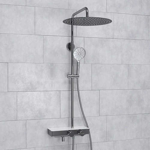 Душевая система WasserKRAFT A113.117.127.CH Thermo с термостатом хром Душевая система WasserKRAFT A113.117.127.CH Thermo с термостатом хром