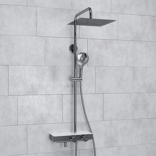 Душевая система WasserKRAFT A113.118.101.CH Thermo с термостатом хром Душевая система WasserKRAFT A113.118.101.CH Thermo с термостатом хром