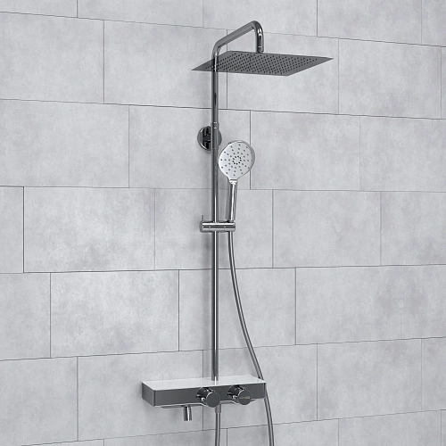 Душевая система WasserKRAFT A113.118.127.CH Thermo с термостатом хром Душевая система WasserKRAFT A113.118.127.CH Thermo с термостатом хром