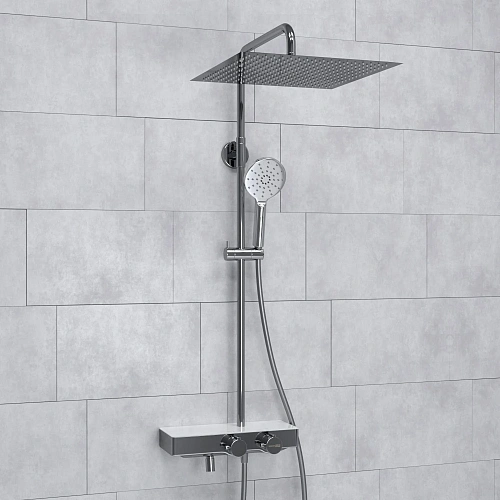 Душевая система WasserKRAFT A113.119.127.CH Thermo с термостатом хром Душевая система WasserKRAFT A113.119.127.CH Thermo с термостатом хром