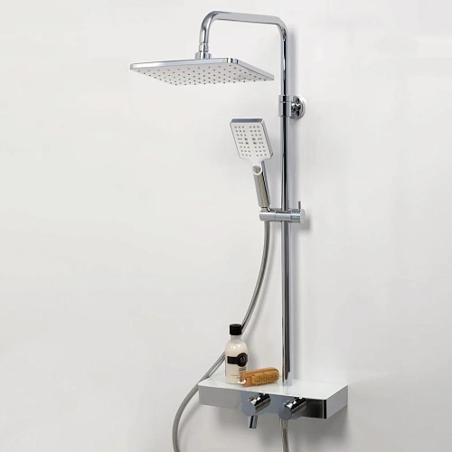 Душевая система WasserKRAFT A11301 Thermo с термостатом белый/хром Душевая система WasserKRAFT A11301 Thermo с термостатом белый/хром