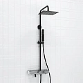Душевая система WasserKRAFT A114.255.218.CB Thermo с термостатом черный Душевая система WasserKRAFT A114.255.218.CB Thermo с термостатом черный