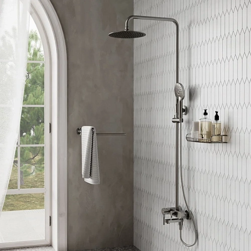 Душевая система WasserKRAFT A14201 никель Душевая система WasserKRAFT A14201 никель