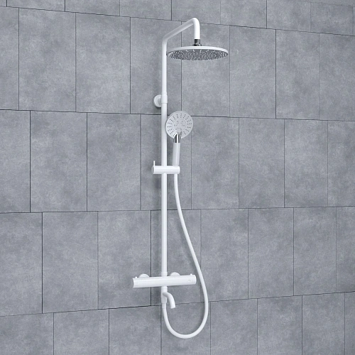 Душевая система WasserKRAFT A188.067.058.WM Thermo с термостатом белый Душевая система WasserKRAFT A188.067.058.WM Thermo с термостатом белый