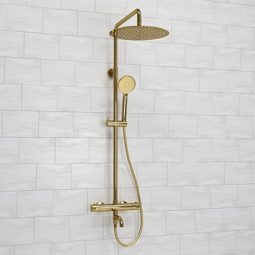 Душевая система WasserKRAFT A188.263.207.PG Thermo с термостатом золото Душевая система WasserKRAFT A188.263.207.PG Thermo с термостатом золото