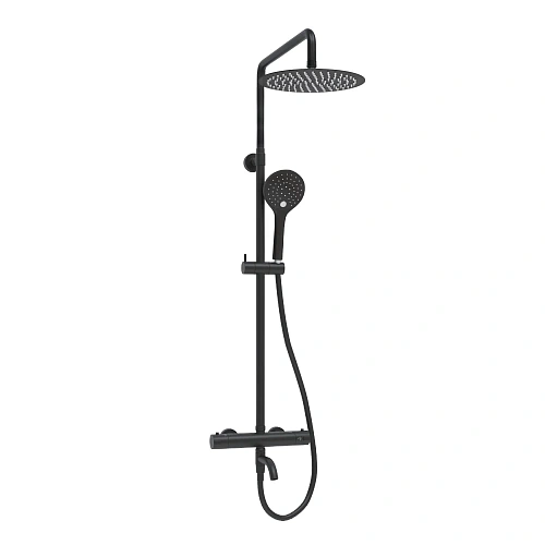 Душевая система WasserKRAFT A288.258.078.BM Thermo с термостатом черный Душевая система WasserKRAFT A288.258.078.BM Thermo с термостатом черный