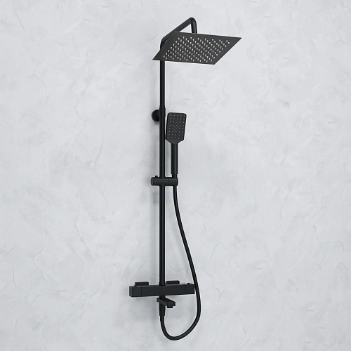 Душевая система WasserKRAFT A299.255.130.BM Thermo с термостатом черный Душевая система WasserKRAFT A299.255.130.BM Thermo с термостатом черный