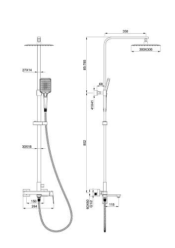 Душевая система Wonzon & Woghand брашированное золото (WW-88739011-BG) Душевая система Wonzon & Woghand брашированное золото (WW-88739011-BG)
