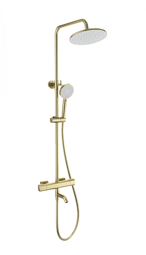 Душевая система Wonzon & Woghand с термостатом, брашированное золото (WW-B3051-A1-BG) Душевая система Wonzon & Woghand с термостатом, брашированное золото (WW-B3051-A1-BG)