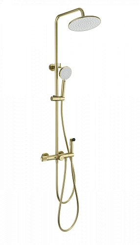 Душевая система Wonzon & Woghand с термостатом, брашированное золото (WW-B3097-A-BG) Душевая система Wonzon & Woghand с термостатом, брашированное золото (WW-B3097-A-BG)