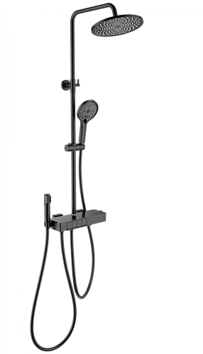 Душевая система Wonzon & Woghand с термостатом, черный матовый (WW-B3580-MB) Душевая система Wonzon & Woghand с термостатом, черный матовый (WW-B3580-MB)