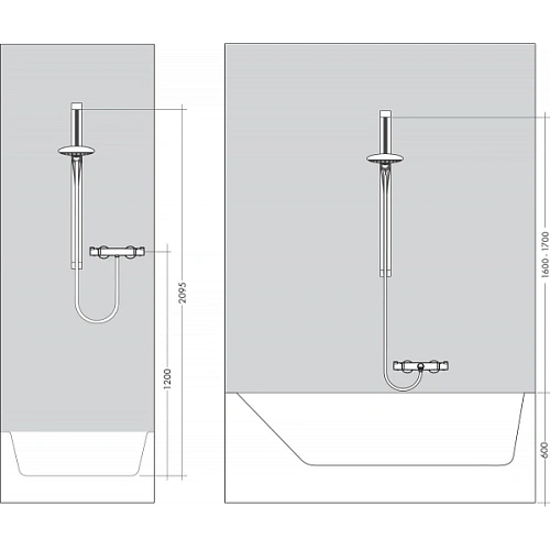 Душевая штанга hansgrohe PuraVida Unica 90 см 27844000 Душевая штанга hansgrohe PuraVida Unica 90 см 27844000