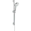 Душевой гарнитур Hansgrohe Croma Select S 1jet EcoSmart 9 л/мин со штангой 65 см. 26565400, белый/хр