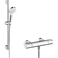 Душевой гарнитур Hansgrohe Crometta Vario/Ecostat 1001 CL Combi 27812400 0.65 м, белый/хром Душевой гарнитур Hansgrohe Crometta Vario/Ecostat 1001 CL Combi 27812400 0.65 м, белый/хром