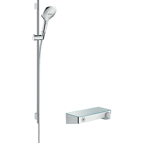 Душевой гарнитур Hansgrohe ShowerTablet Select 300/Raindance Select E 120 3jet/Combi 27027000, хром Душевой гарнитур Hansgrohe ShowerTablet Select 300/Raindance Select E 120 3jet/Combi 27027000, хром