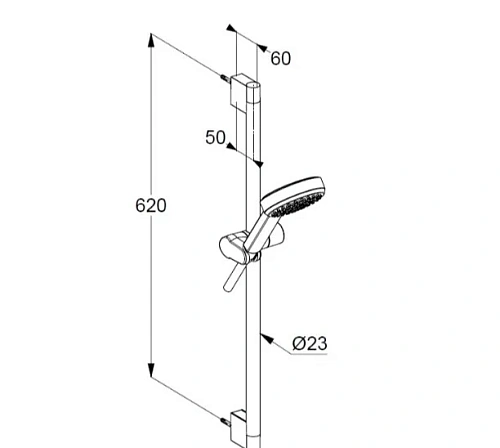 Душевой гарнитур Kludi DIVE 6861005-00 хром Душевой гарнитур Kludi DIVE 6861005-00 хром