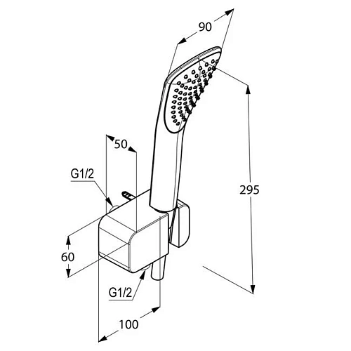 Душевой гарнитур Kludi Fizz 6767091-00 белый Душевой гарнитур Kludi Fizz 6767091-00 белый