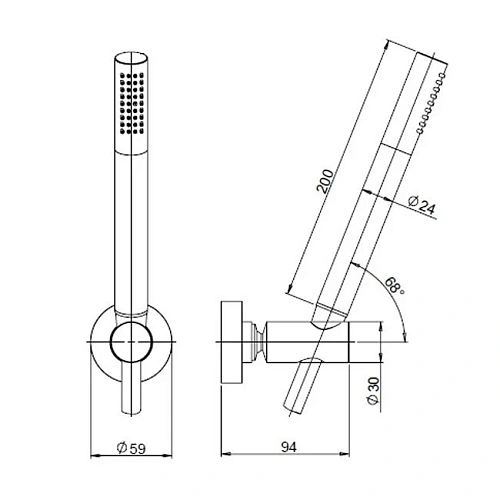 Душевой гарнитур Paini 53CR131TP4 Душевой гарнитур Paini 53CR131TP4