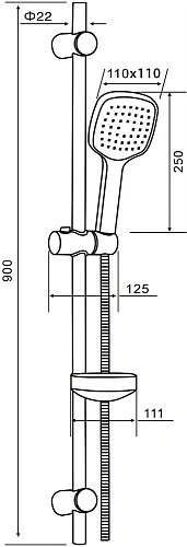 Душевой гарнитур STWORKI XE-06cr + MG-SUN01 + MG-SUN02 567153 Душевой гарнитур STWORKI XE-06cr + MG-SUN01 + MG-SUN02 567153