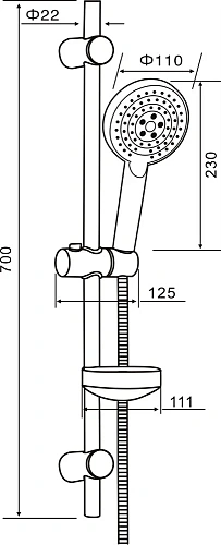 Душевой гарнитур STWORKI Варберг VAR-04cr 566596 Душевой гарнитур STWORKI Варберг VAR-04cr 566596