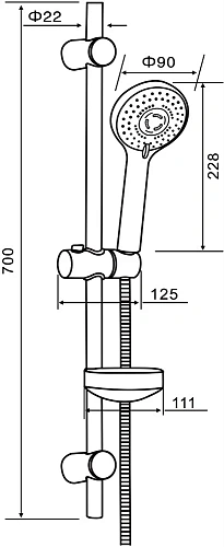 Душевой гарнитур STWORKI Колдинг KO-04cr 553597 Душевой гарнитур STWORKI Колдинг KO-04cr 553597