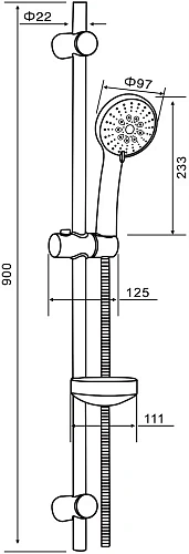 Душевой гарнитур STWORKI Хальмстад XAL-05cr 554149 Душевой гарнитур STWORKI Хальмстад XAL-05cr 554149