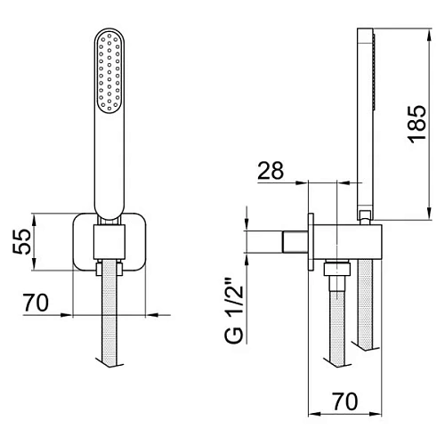 Душевой гарнитур Webert Comfort AC0847015 Душевой гарнитур Webert Comfort AC0847015