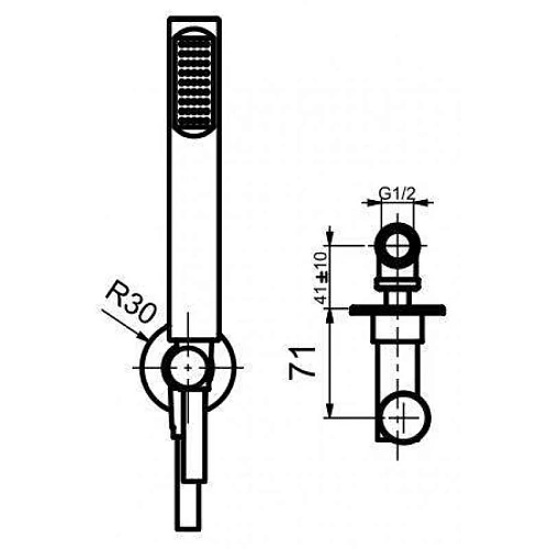 Душевой гарнитур Webert Opera AC0982010 Душевой гарнитур Webert Opera AC0982010
