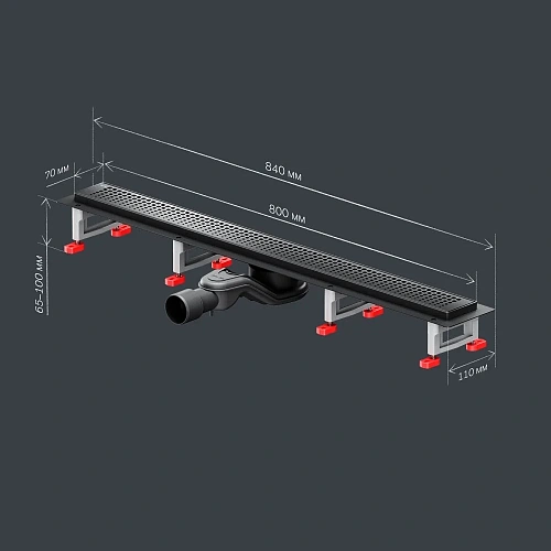 Душевой лоток AM.PM Master Flow W01SC-P11-080-01BM Cut Gradient 80см, черный матовый Душевой лоток AM.PM Master Flow W01SC-P11-080-01BM Cut Gradient 80см, черный матовый